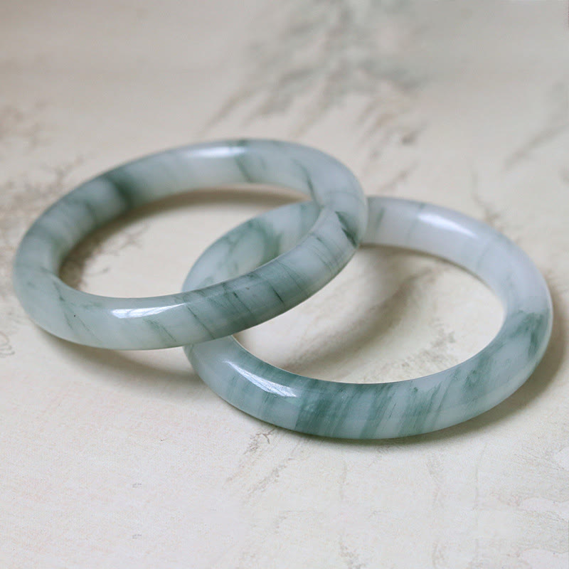 Nimara Ritual Natural Jade Luck Prosperity Bangle Bracelet