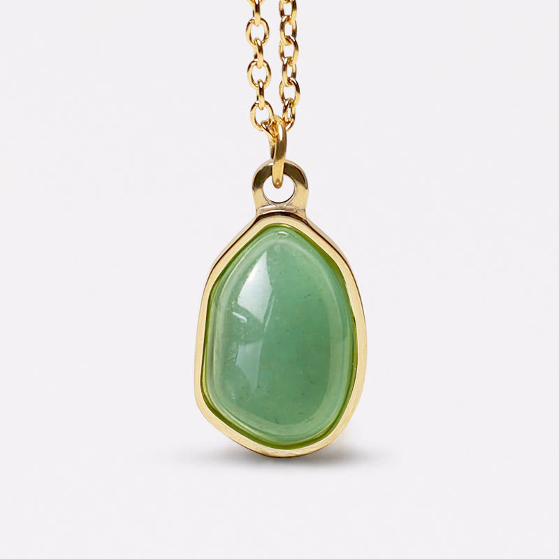 Nimara Ritual Natural Green Aventurine Amethyst Rose Quartz Blessing Necklace Pendant