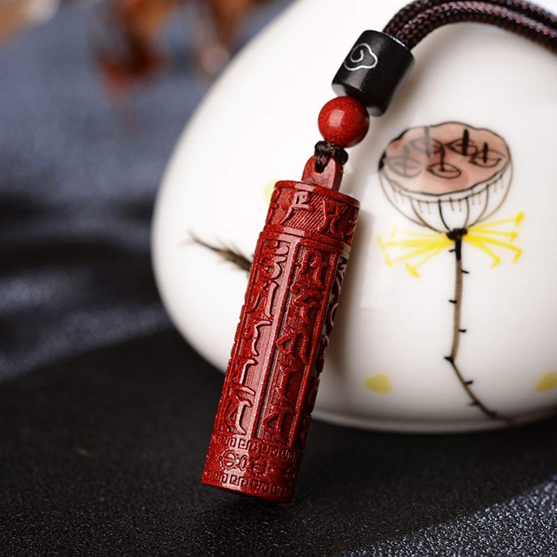 Nimara Ritual Tibetan Cinnabar Mantra Concentration String Necklace