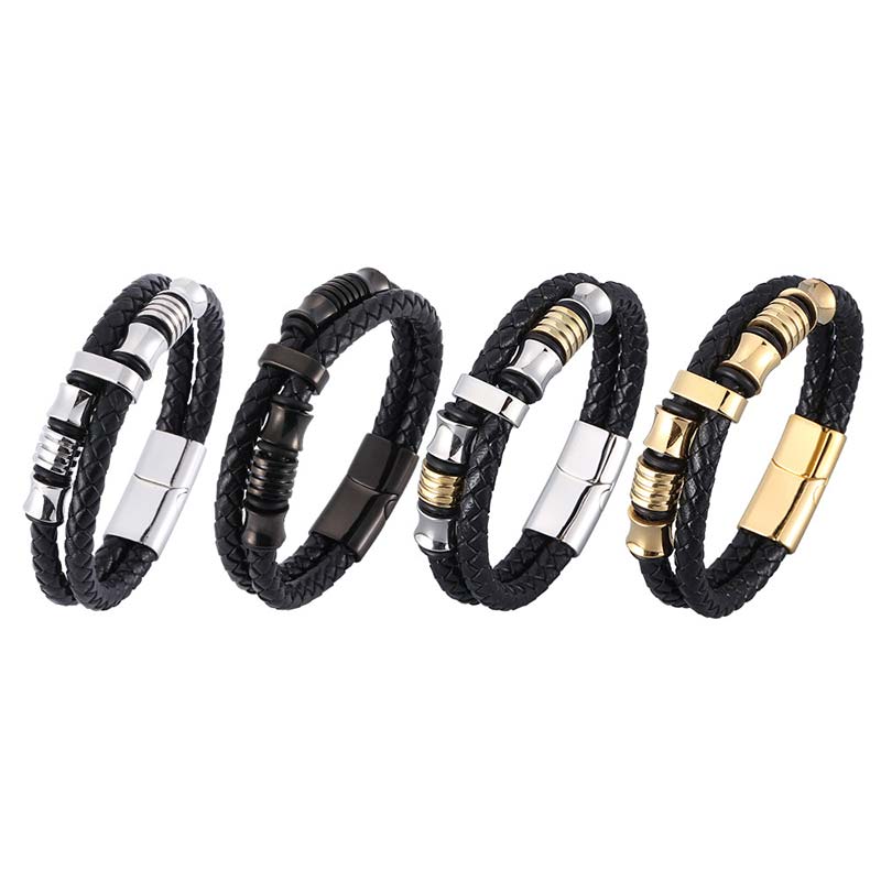 Nimara Ritual Layered Leather Weave Fortune Bracelet