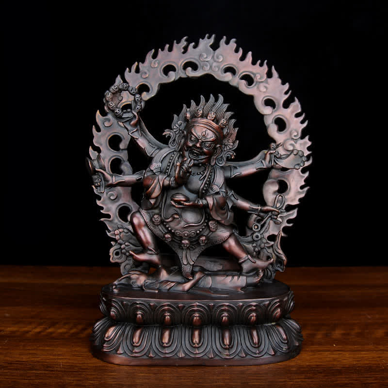 Nimara Ritual Tibet Mahakala Bodhisattva Figurine Compassion Copper Statue Decoration