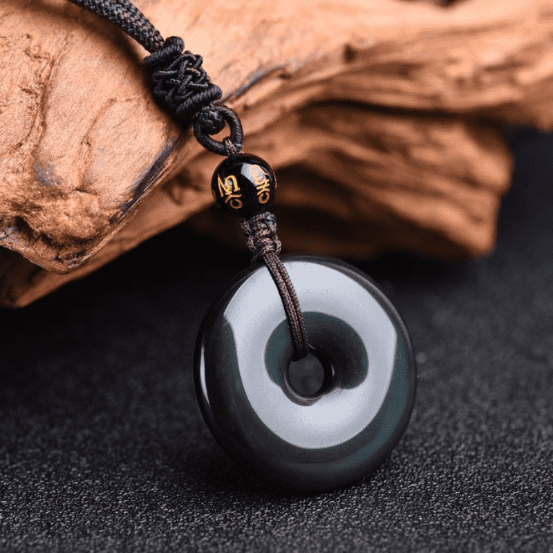 Nimara Ritual Tibetan Obsidian Protection Necklace