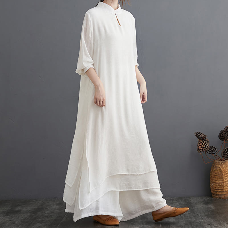Nimara Ritual Simple Pattern Meditation Prayer Spiritual Zen Practice Yoga Clothing Women's Set