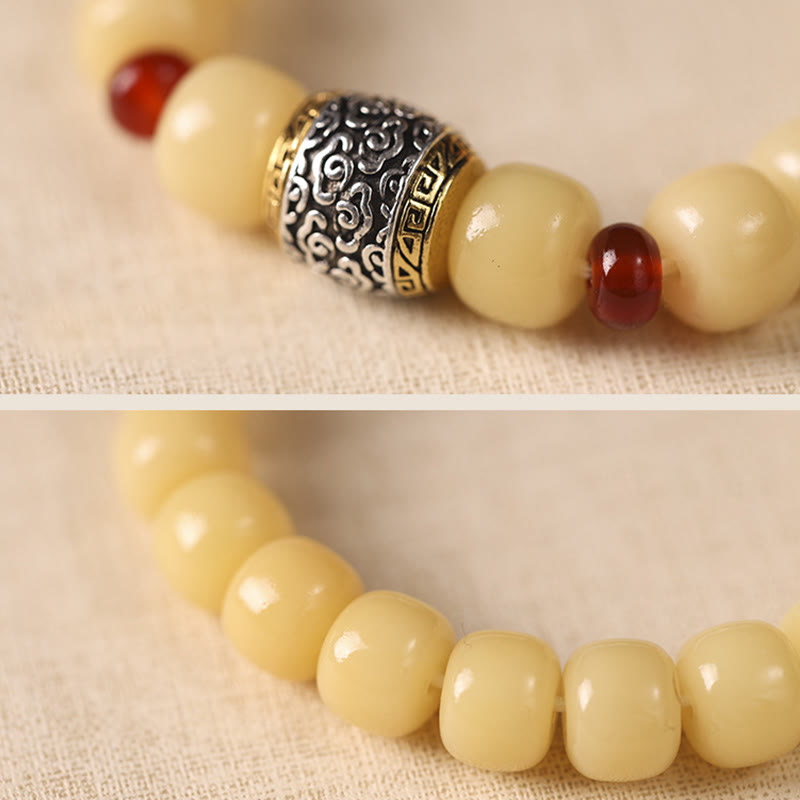Nimara Ritual Bodhi Seed Auspicious Cloud Fu Character Bead Peace Bracelet