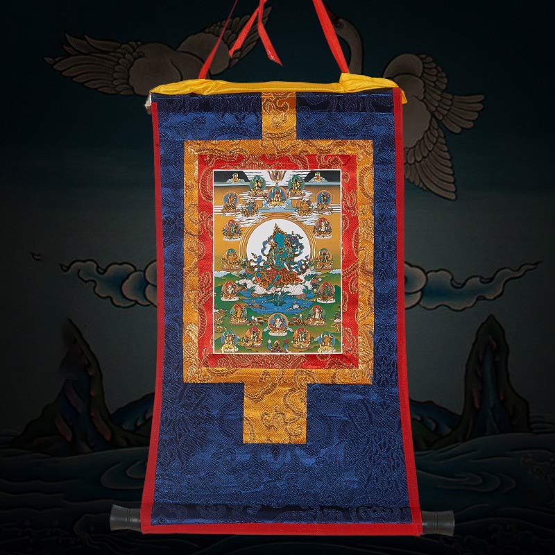 Nimara Ritual Tibetan Framed Thangka Blessing Protection Decoration