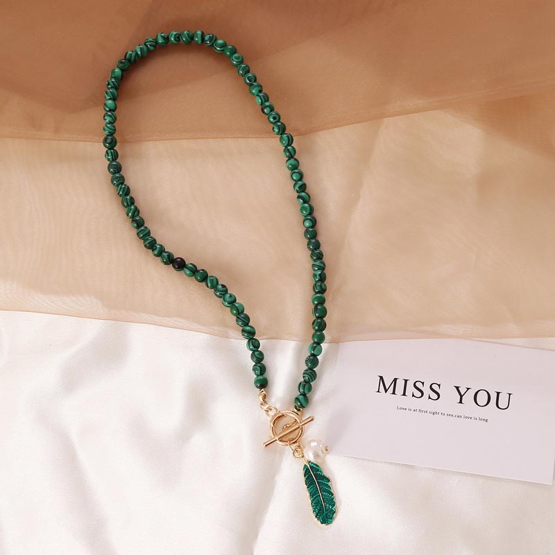 Nimara Ritual Natural Malachite Calm Necklace & Bracelet