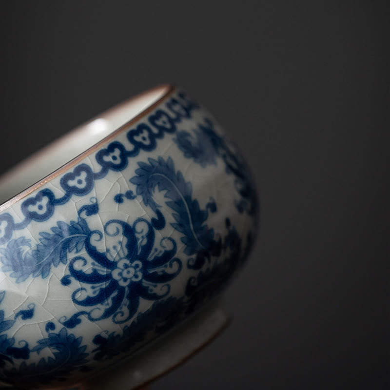 Nimara Ritual Mountain Landscape Lotus Orchid Pavilion Gathering Ceramic Teacup Kung Fu Tea Cup