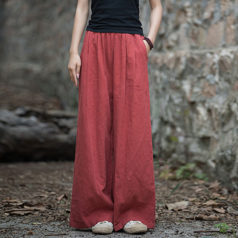Nimara Ritual Retro Wide Leg Pants Casual Women's Yoga Pants With Pockets