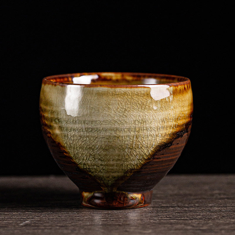 Nimara Ritual Retro Brown Kiln Change Ceramic Teacup Kung Fu Tea Cup