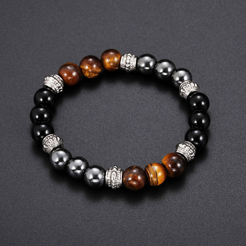 Nimara Ritual Tiger Eye and Hematite Good Luck and Healing Bracelet
