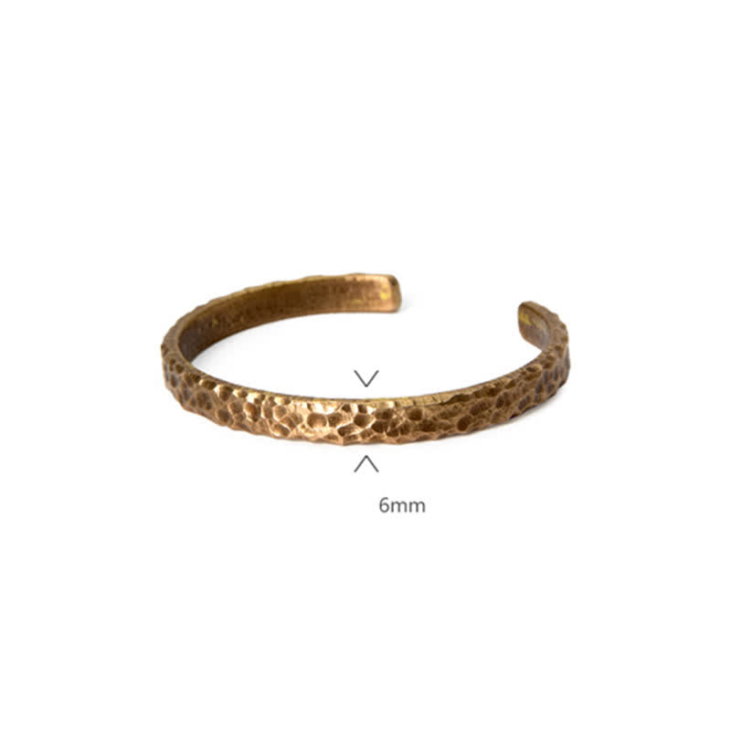 Nimara Ritual Lava Rock Stone Copper Balance Cuff Bracelet Bangle