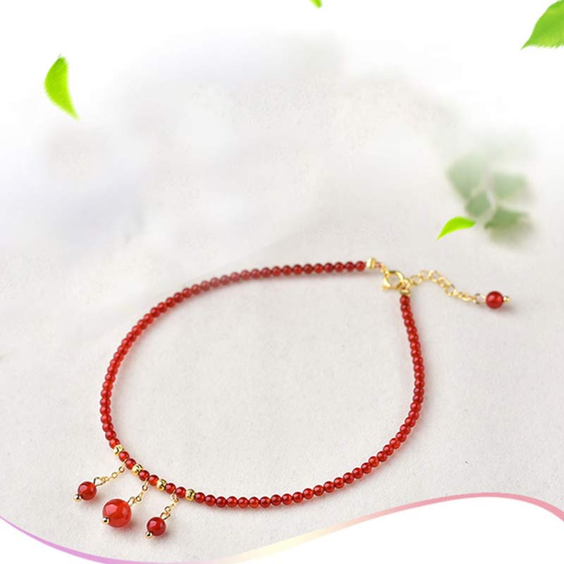 Nimara Ritual Red Agate Confidence Calm Anklet
