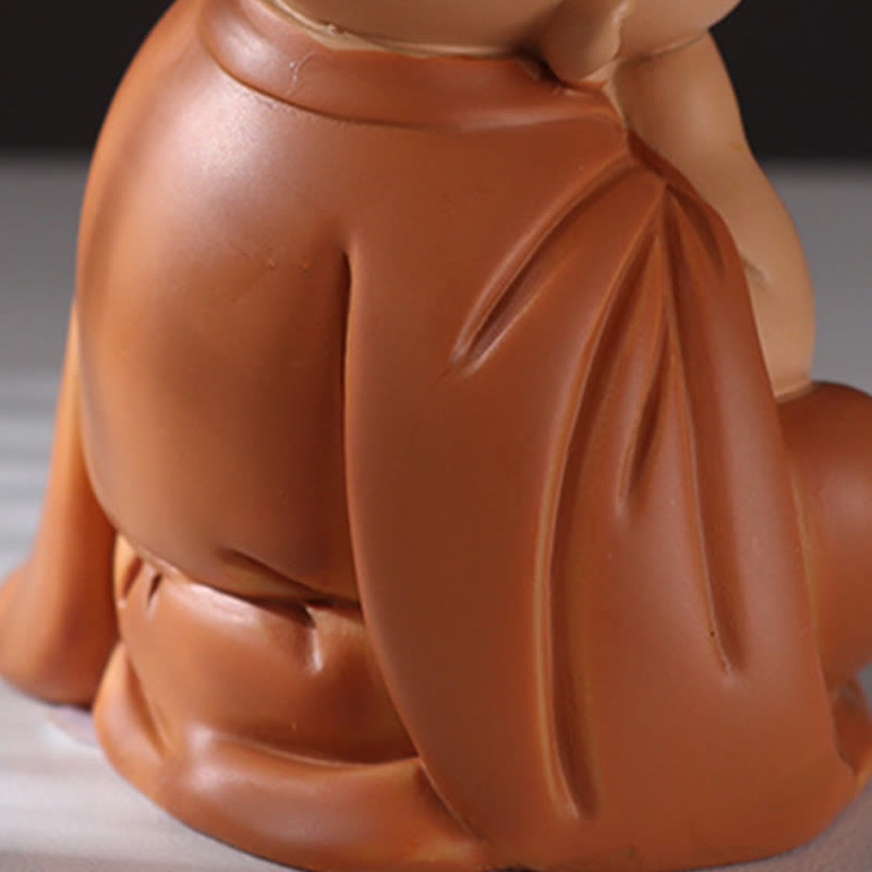 Nimara Ritual Small Mini Meditation Praying Monk Serenity Resin Home Decoration