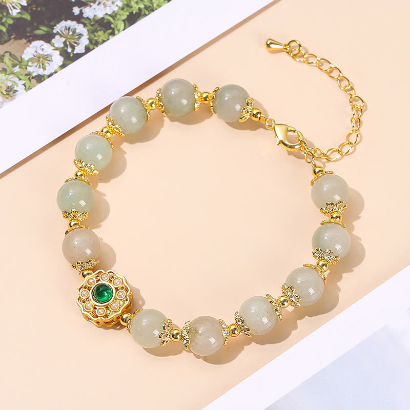 Nimara Ritual Natural Jade Prosperity Bead Chain Bracelet