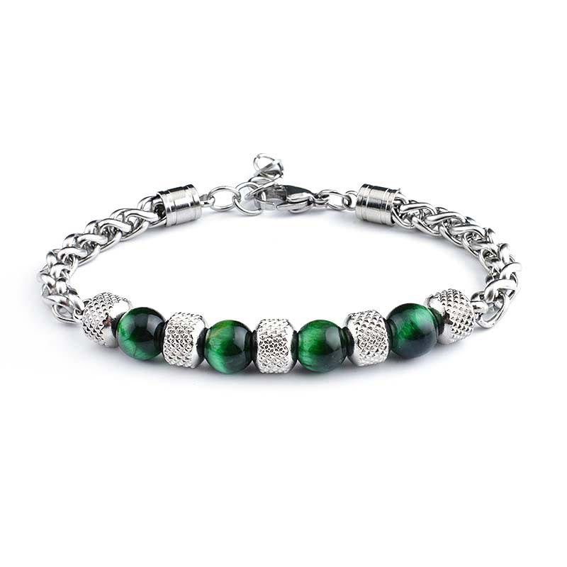 Nimara Ritual Black Onyx Tiger Eye Bead Courage Bracelet