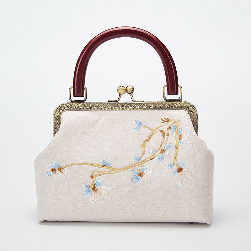 Nimara Ritual Flower Embroidery Handbag Crossbody Bag