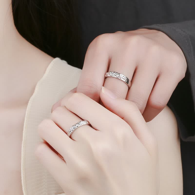 Nimara Ritual 925 Sterling Silver PiXiu Balance Adjustable Couple Ring