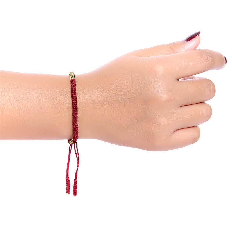 Nimara Ritual Tibetan Handmade Multicolor King Kong Knot Luck Strength Braided Bracelet