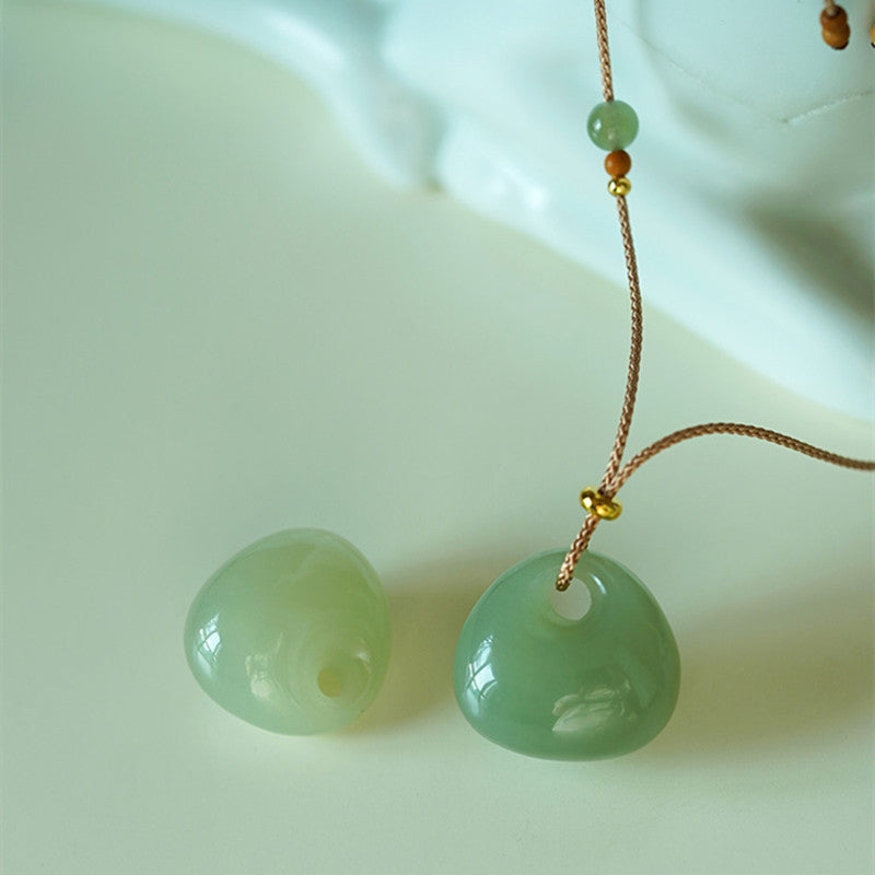 Nimara Ritual Natural Jade Luck Prosperity Necklace Pendant