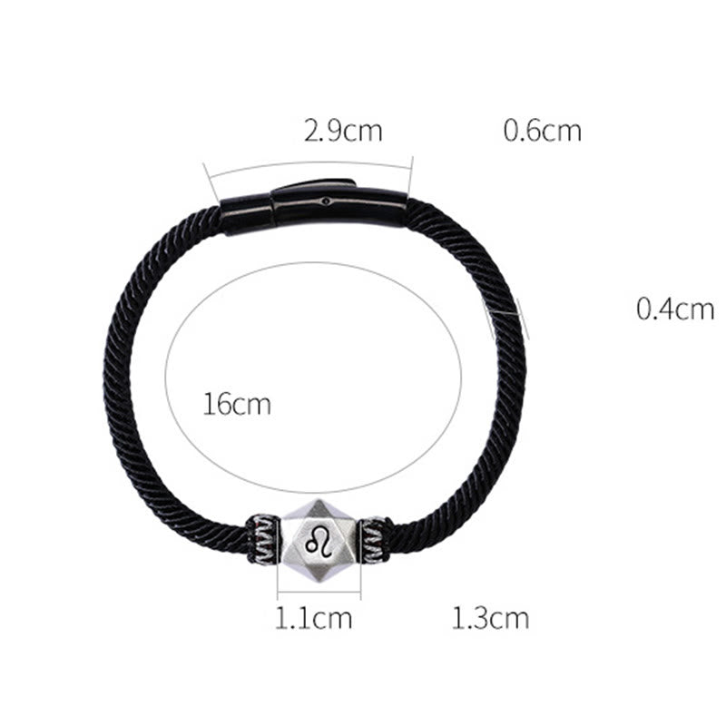 Nimara Ritual 999 Sterling Silver 12 Constellations of the Zodiac Protection Handmade String Bracelet