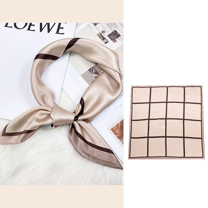Nimara Ritual Pastoral Scene Hot Air Balloon Spring Blossom 100% Mulberry Silk Neck Hair Scarf