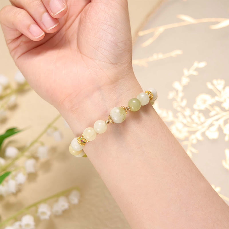 Nimara Ritual Green Grape Color Jade Abundance Bracelet