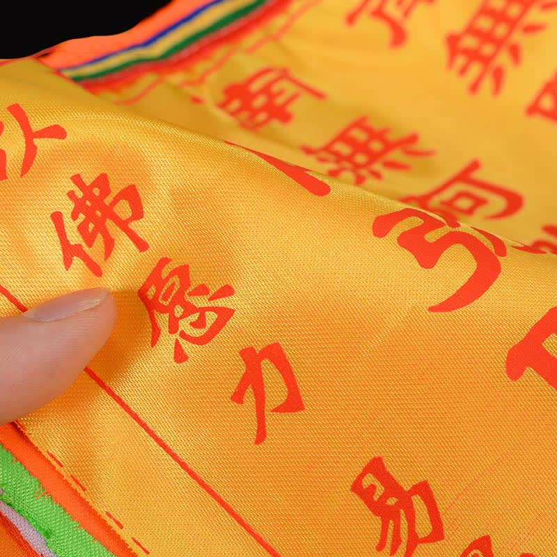 Nimara Ritual Tibetan 7 Colors Windhorse Letter Auspicious Lotus Outdoor 21 Pcs Prayer Flag