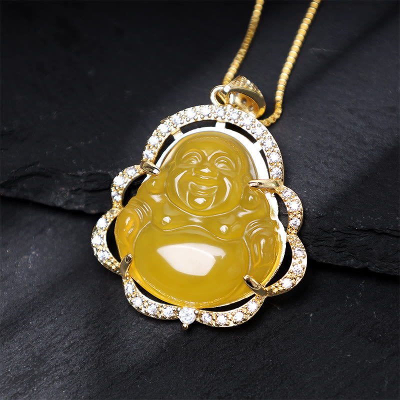 Nimara Ritual Good Luck Laughing Buddha Necklace