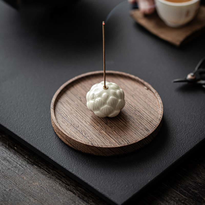 Nimara Ritual Mini Lotus Flower Meditation Ceramic Stick Small Incense Burner Decoration