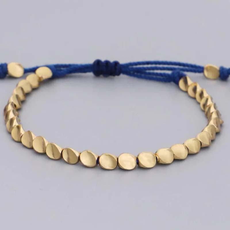 Nimara Ritual 3 PCS Tibetan Copper Beads Healing Protection Luck Bracelet Set