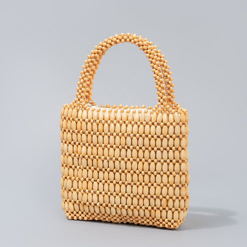 Nimara Ritual Hand-woven Wooden Beads Handbag