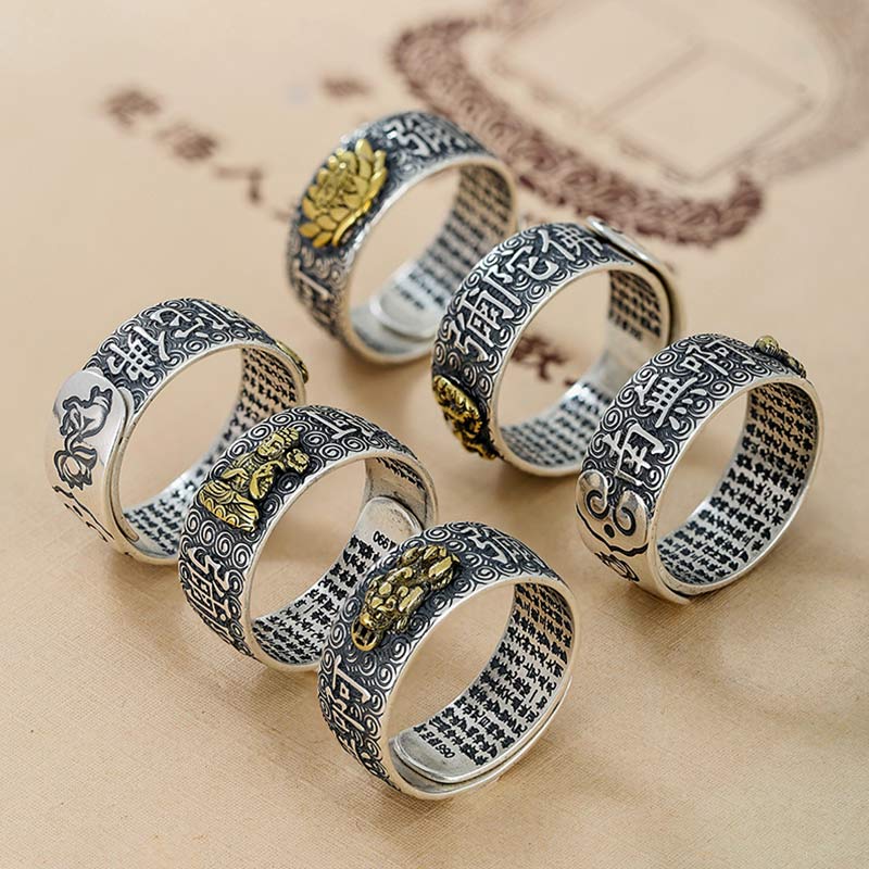 Nimara Ritual Chinese Zodiac Natal Buddha Wealth Luck Adjustable Ring