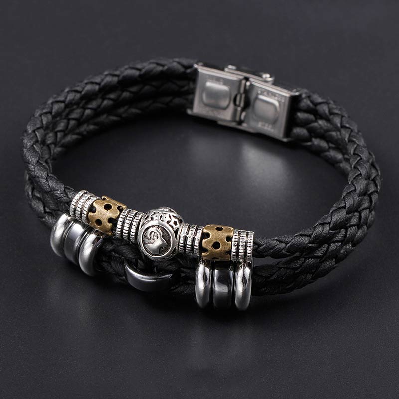Nimara Ritual 12 Constellations of the Zodiac Hematite Protection Bracelet