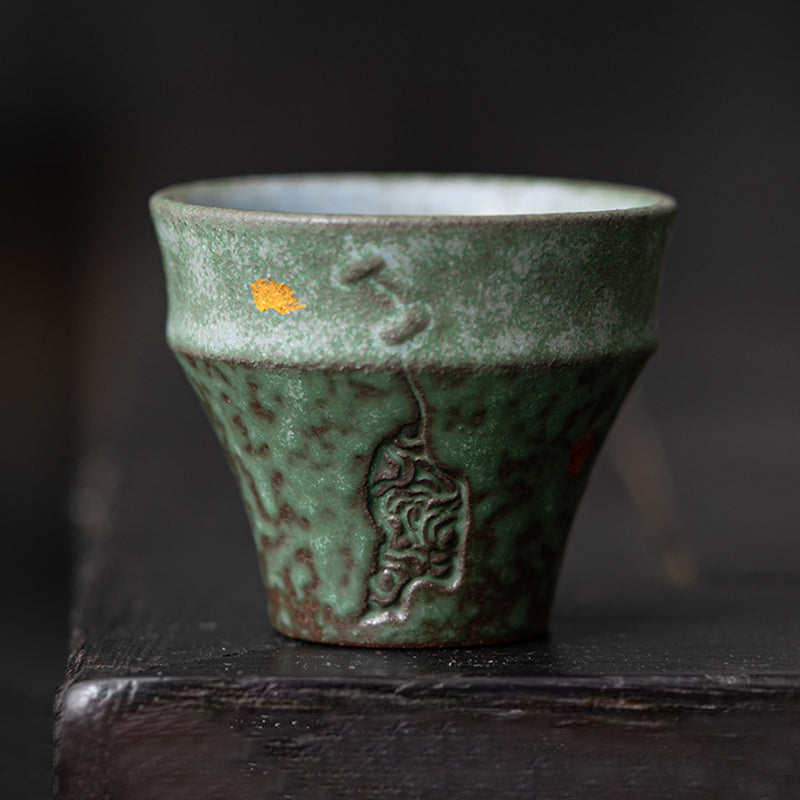 Nimara Ritual Small Vintage Style Ceramic Teacup Kung Fu Tea Cup 50ml