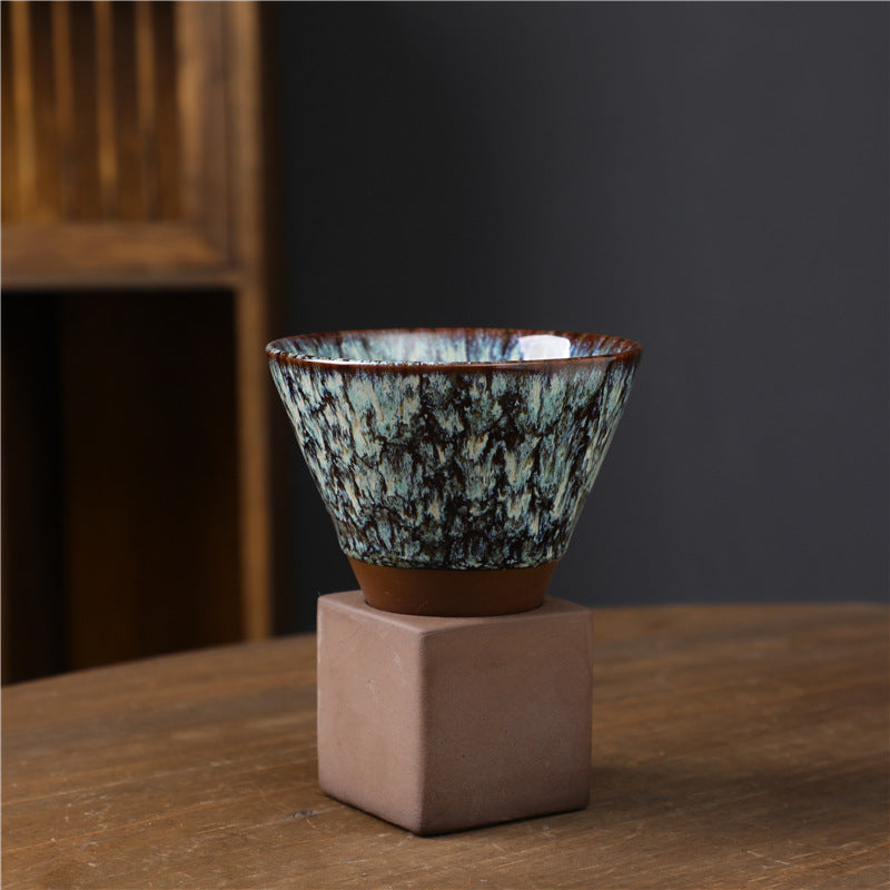 Nimara Ritual Retro Kiln Change Ceramic Coffee Mug Tea Latte Espresso Coffee Cup With Base 200ml