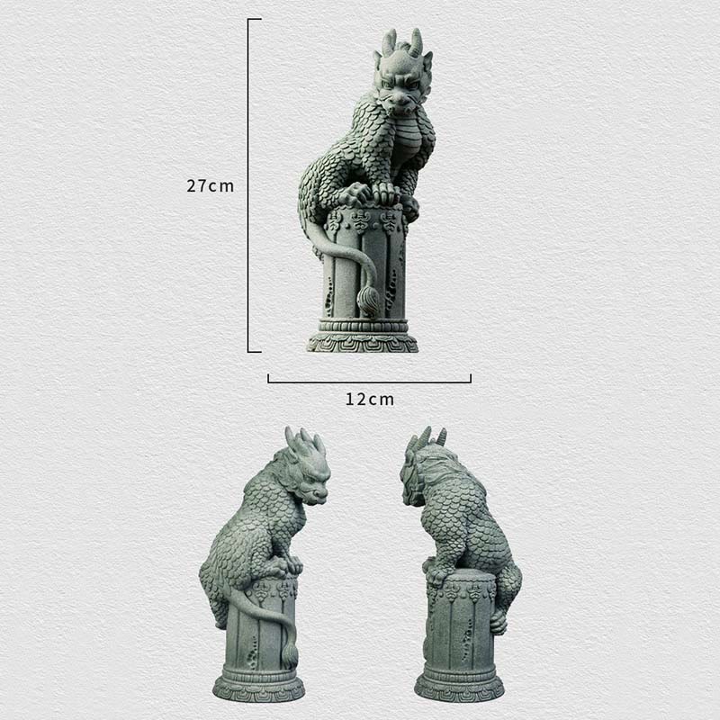 Nimara Ritual Feng Shui Standing Sitting Dragon Success Luck Home Decoration