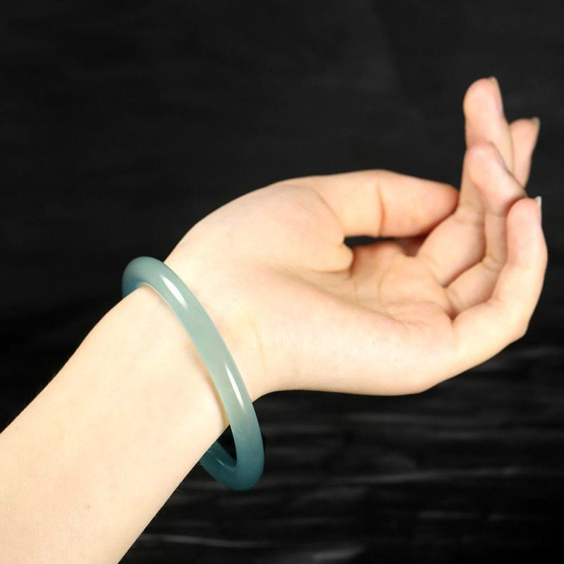 Nimara Ritual Natural Jade Healing Blessing Bangle Bracelet