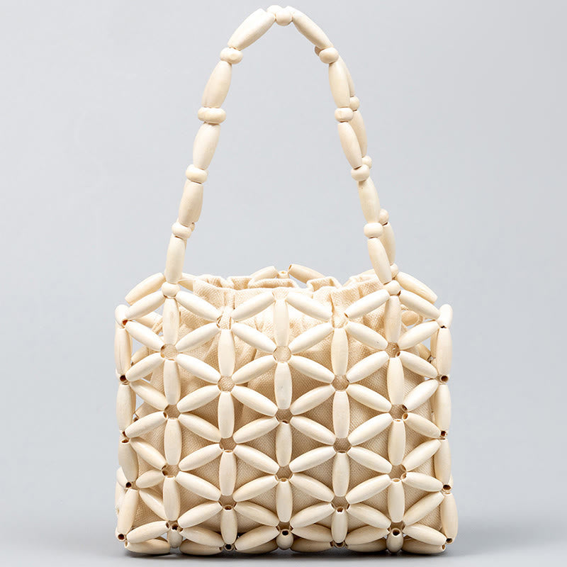 Nimara Ritual Hand-woven Mini Wooden Beads Handbag