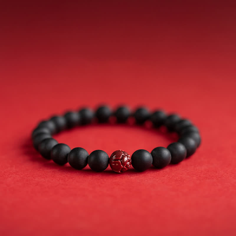Nimara Ritual Tibetan Cypress Cinnabar Lotus Healing Bracelet