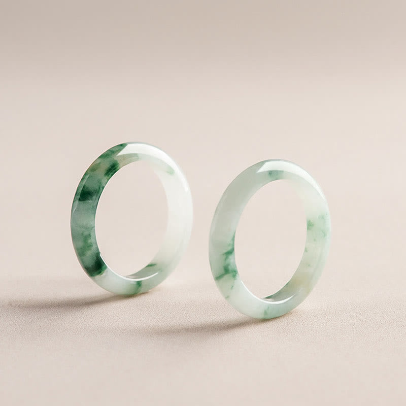 Nimara Ritual Natural Green Jade Luck Abundance Ring
