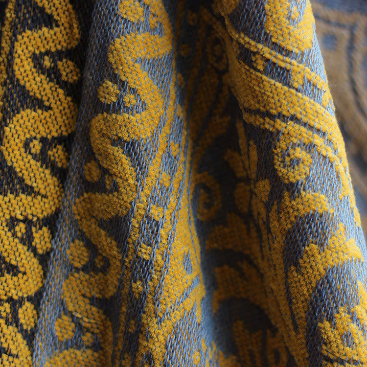 Nimara Ritual Tibetan Colorful Flower Pattern Hand-Dyed Cozy Blanket