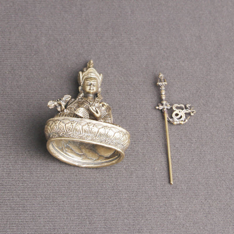 Nimara Ritual Padmasambhava Buddha Figure Serenity Copper Statue Decoration Temple Ornament