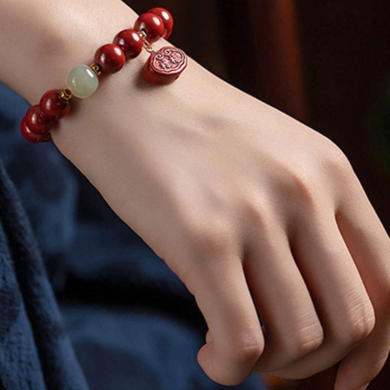 Nimara Ritual Cinnabar Jade Healing Protection Charm Bracelet