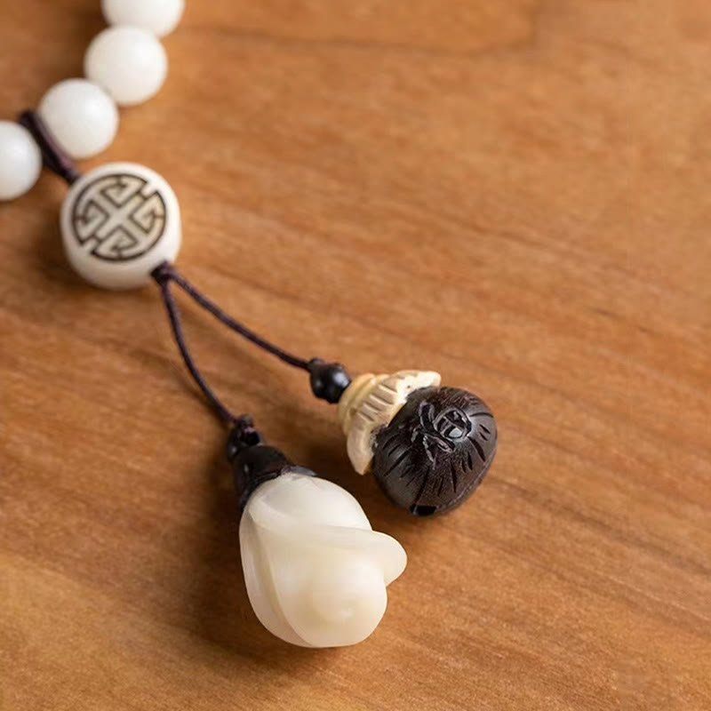 Nimara Ritual Natural Green Sandalwood Bodhi Seed Soothing Bracelet