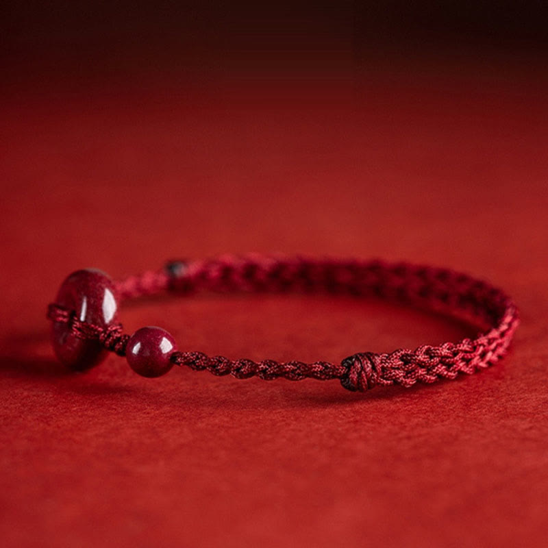 May You Be Healthy and Safe Cinnabar Bracelet Anklet