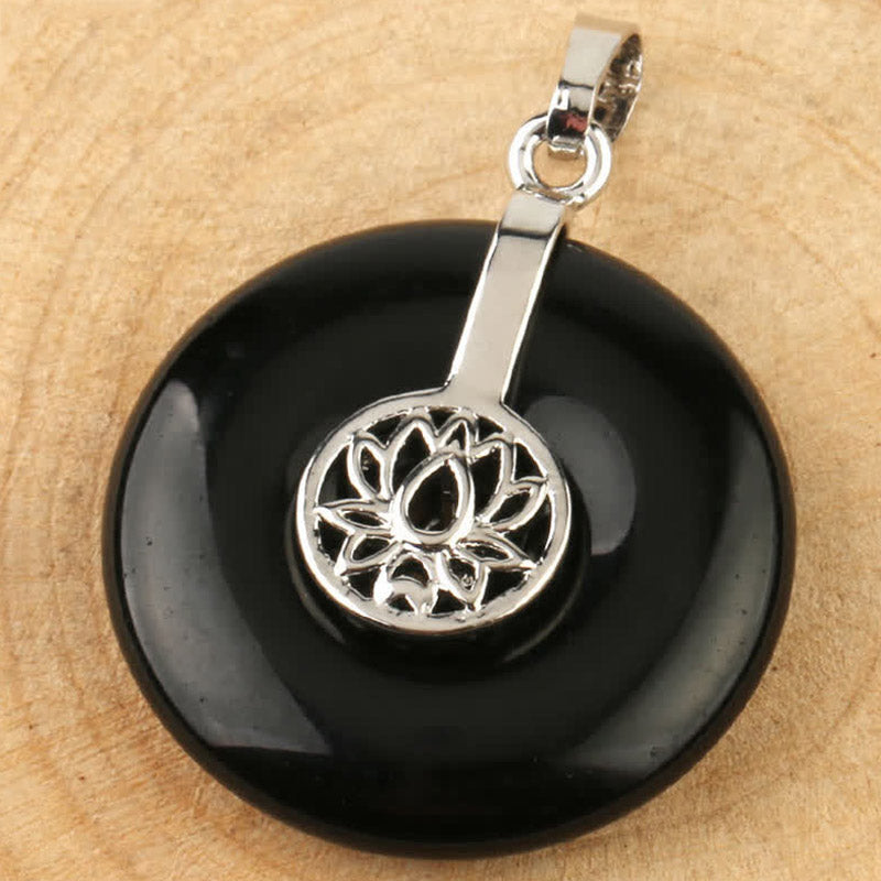 Nimara Ritual Various Crystal Amethyst Pink Crystal Lotus Healing Necklace Pendant
