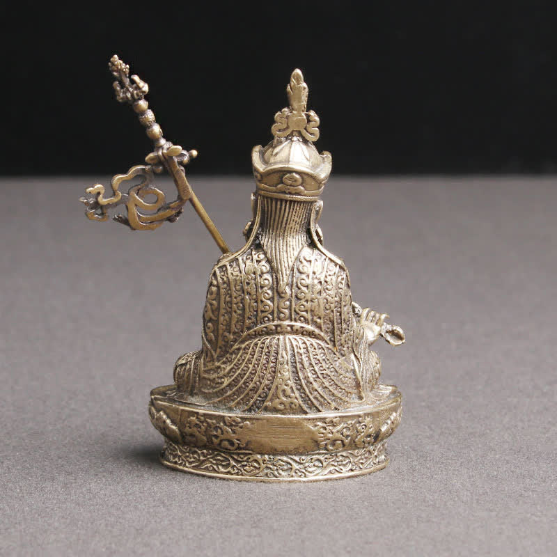 Nimara Ritual Padmasambhava Buddha Figure Serenity Copper Statue Decoration Temple Ornament