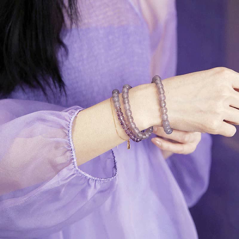 Nimara Ritual Natural Amethyst Crystal Meditation Healing Bracelet