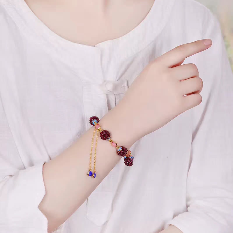 Nimara Ritual Tibetan Garnet Calm Bracelet