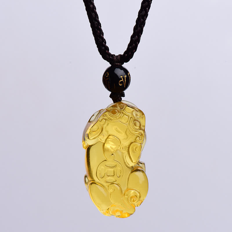 Nimara Ritual FengShui Citrine PiXiu Wealth Necklace Pendant